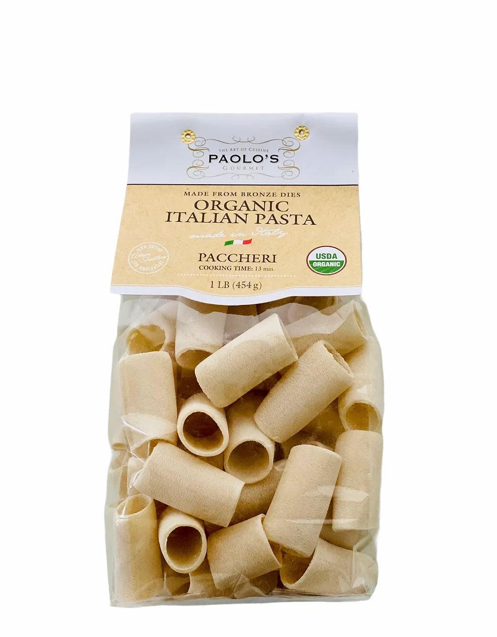 Organic Italian Pasta Paccheri 454g (1 LB)