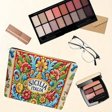 Load image into Gallery viewer, Sicilian Floral Makeup Bag
