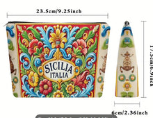 Load image into Gallery viewer, Sicilian Floral Makeup Bag
