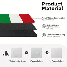 Load image into Gallery viewer, Italian Flag Pattern Dish Drying Mat
