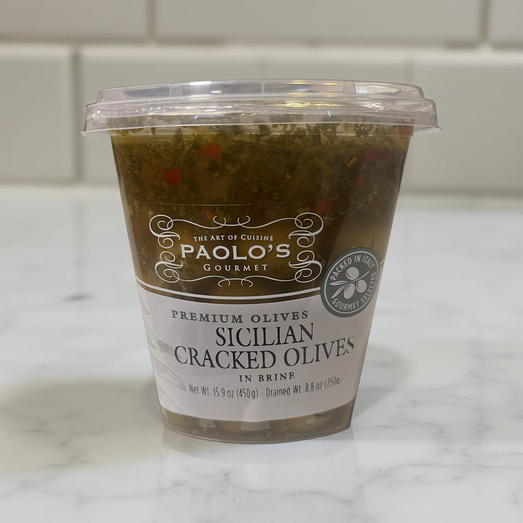 Sicilian Cracked Olives in Brine