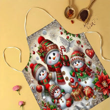 Load image into Gallery viewer, &quot;Snowman Family&quot; Christmas Themed Apron
