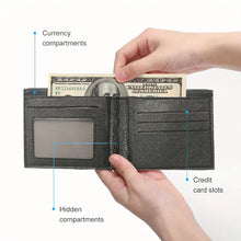 Load image into Gallery viewer, Men&#39;s Sleek Black Faux Leather Wallet (Bi-Fold)

