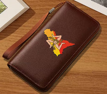 Load image into Gallery viewer, Sicily Italy Map Wallet w/Trinacria Design

